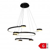 Lámpara 40W LED colgante Doble Oval negro - 1
