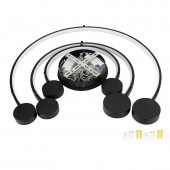 Lámpara 40W LED colgante Doble Oval negro - 4