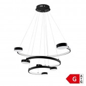 Lámpara 40W LED colgante Doble Oval negro - 5