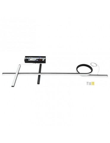 Lámpara 24W LED colgante Loop negro 100cm - 4