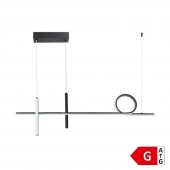 Lámpara 24W LED colgante Loop negro 100cm - 5