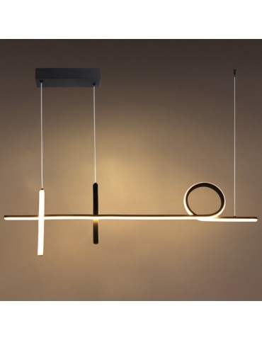 Lámpara 24W LED colgante Loop negro 100cm - 3
