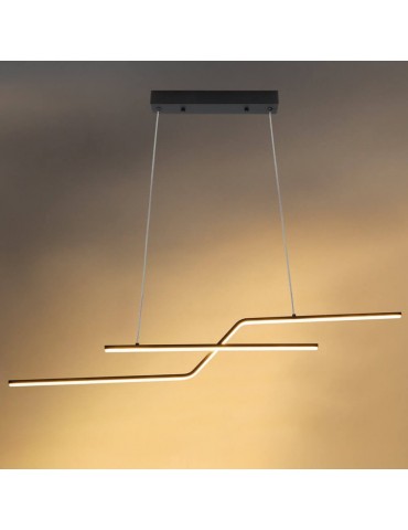 13W LED lámpara colgante Sand Black 105cm - 3