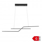 13W LED lámpara colgante Sand Black 105cm - 1
