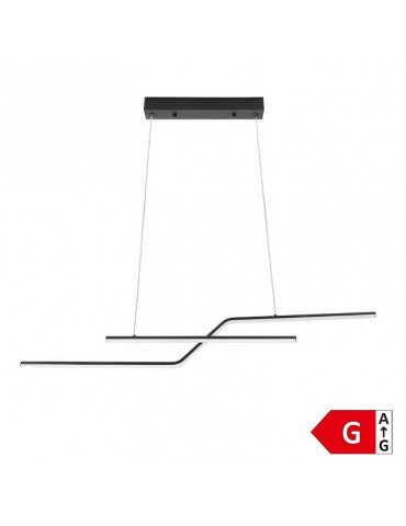13W LED lámpara colgante Sand Black 105cm - 1