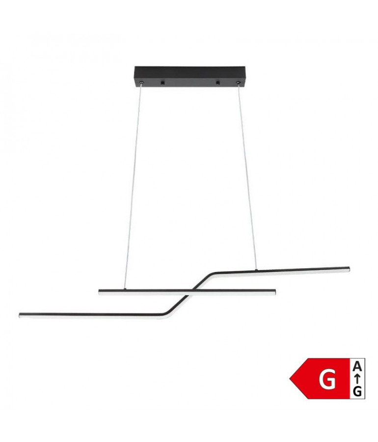 13W LED lámpara colgante Sand Black 105cm - 1