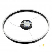 Lámpara 36W LED colgante anillo 60cm negro - 5