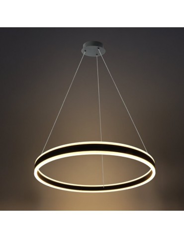 Lámpara 36W LED colgante anillo 60cm negro - 3