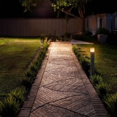 Baliza Cuadrada 1m E27 Aluminio Gris IP54 - 2