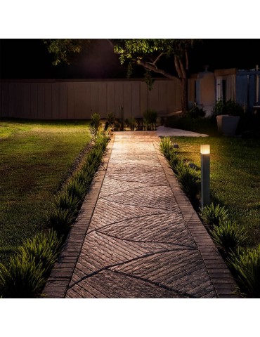 Baliza Cuadrada 80cm E27 Aluminio Gris IP54 - 6