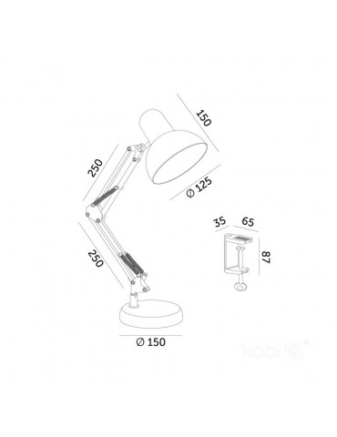Lámpara led de mesa AURIQ E27 Negro - 4