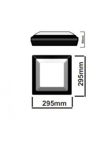 Plafón Cuadrado E27 Sofía-QS - 5