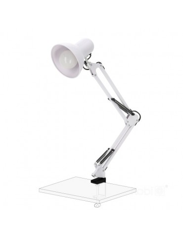 Lámpara  articulada led de mesa AURIQ E27 Blanca - 3