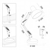 Lámpara  articulada led de mesa AURIQ E27 Blanca - 4