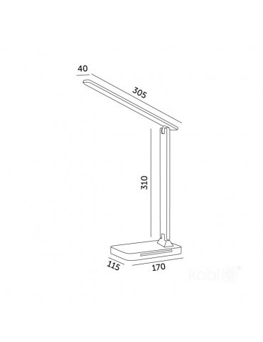 Lámpara LED de mesa NOBLITE 7W CCT Qi Blanco - 6
