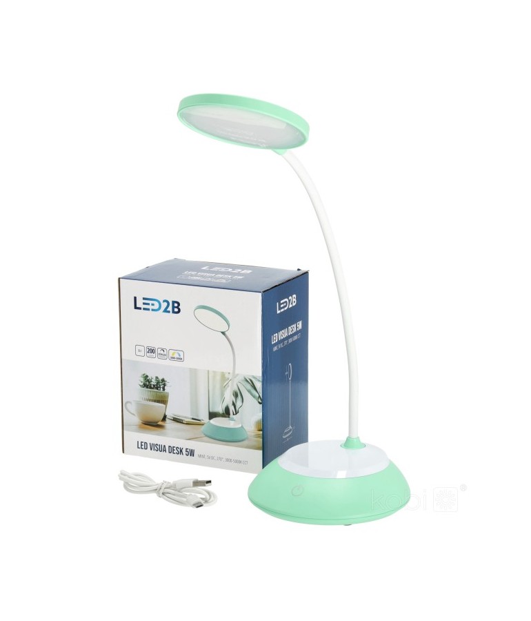 Lámpara mesa LED Flexo VISUA DESK CCT 5W Mint - 1