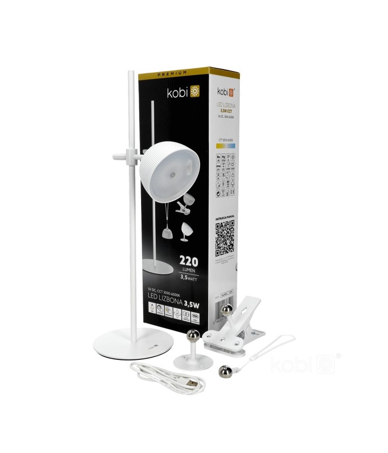 Lámpara de mesa LED LIZBONA 3,5W IP54 Blanco - 1