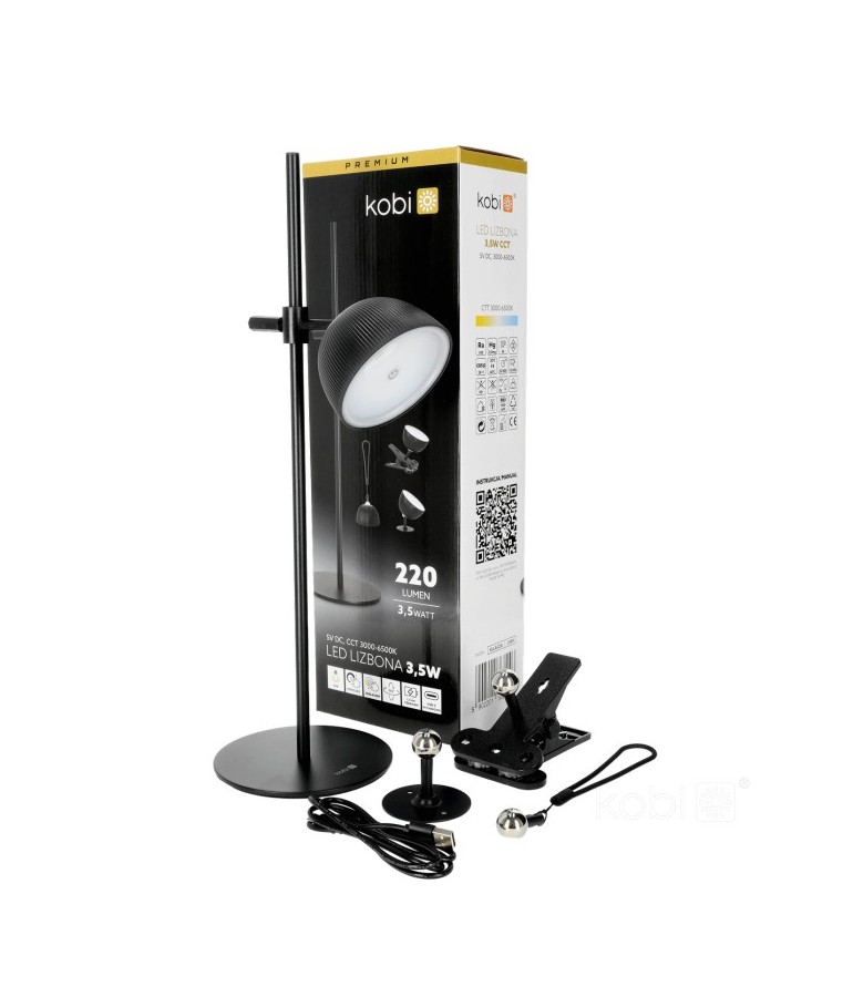 Lámpara LED de mesa LIZBONA CCT IP54 Negro - 1