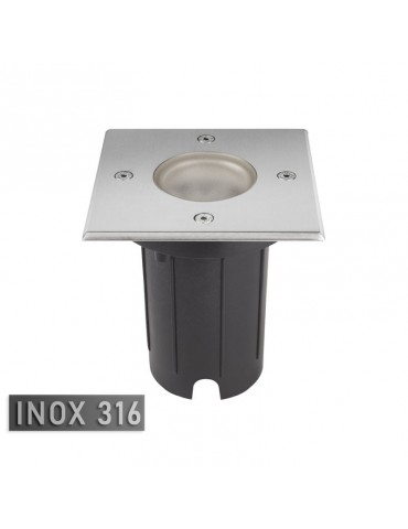 Foco Proyector LED de suelo Cuadrado Gil 120 inox 316