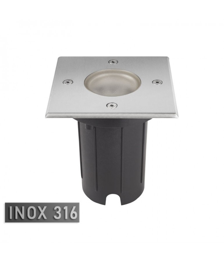Foco Proyector LED de suelo Cuadrado Gil 120 inox 316