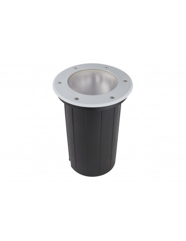 Foco Proyector E27 de suelo Circular Gil 190 empotrar gris claro