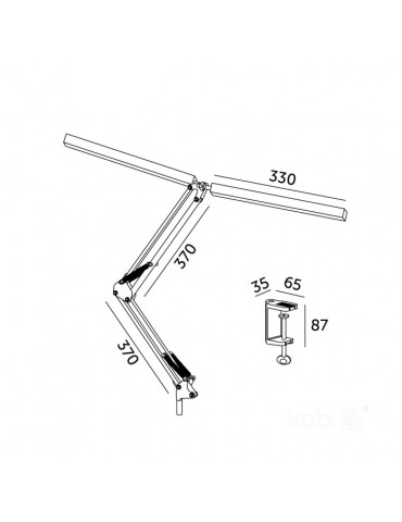 Lámpara LED de mesa TENUIX DUO 28W 3CCT Negro - 2