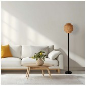 Lámpara de pie BOHO BONN 1xE27 Negro - 2