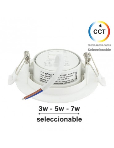 Foco Led empotrable Downlight 3-5-7W CCT - 3