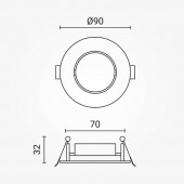 Foco Led empotrable Downlight 3-5-7W CCT - 7