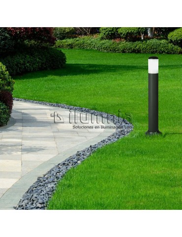 Baliza Redonda exterior 70cm E27 NEGRO - 5