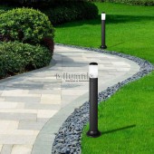 Baliza Redonda exterior 70cm E27 NEGRO - 2