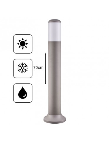 Baliza Redonda exterior 70cm E27 GRIS - 1