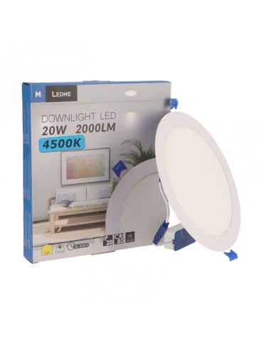 PANEL LED Downlight 20W Circular Empotrable Slim - 4