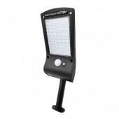 Aplique Solar  6500k Kira Negro 400 Lm Ip65 5x8x24 Cm C/sensor Movimiento Crepuscular - 1