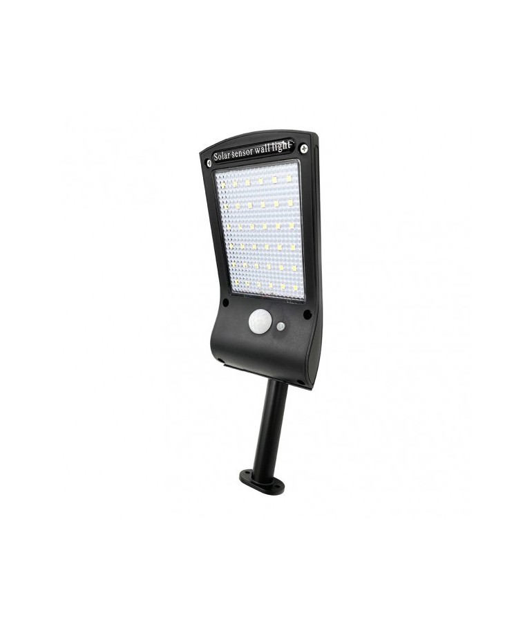 Aplique Solar  6500k Kira Negro 400 Lm Ip65 5x8x24 Cm C/sensor Movimiento Crepuscular - 1