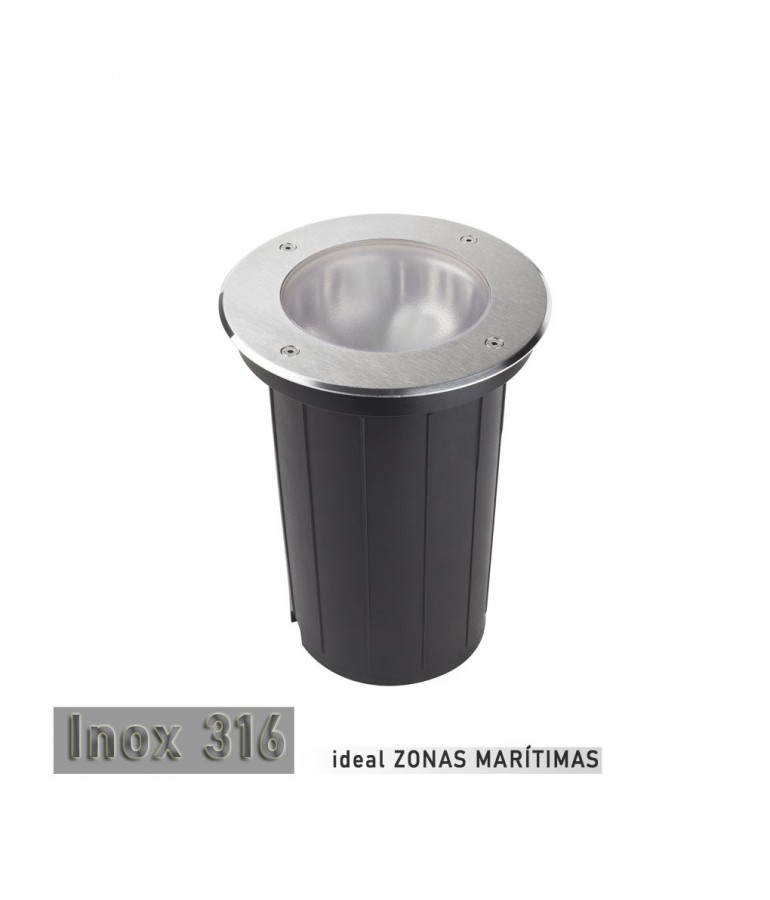 Foco Proyector E27 de suelo Circular Gil 230 empotrar