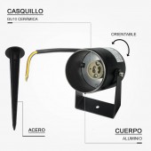 Foco proyector pincho Exterior GU10 IP65 - 3