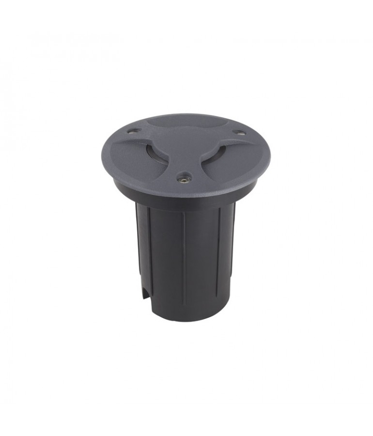 Foco Proyector LED de suelo Circular Gil 120 con Tapa empotrar antracita