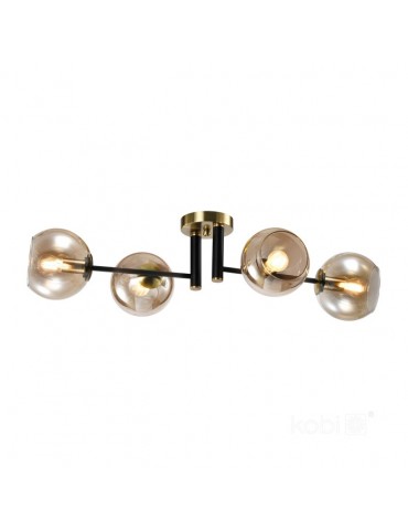 LAMPARA TECHO GLOBE ELEGANCE AMBER S4 4xE14 - 1