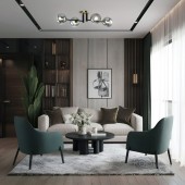 LAMPARA TECHO GLOBE ELEGANCE SMOKE S4 4xE14 - 3