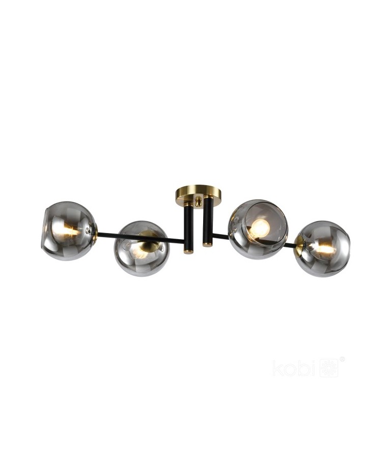 LAMPARA TECHO GLOBE ELEGANCE SMOKE S4 4xE14 - 1