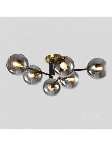 LAMPARA TECHO GLOBE ELEGANCE SMOKE S6 6xE14 - 3