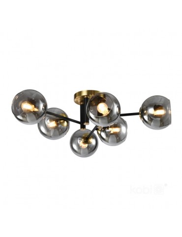LAMPARA TECHO GLOBE ELEGANCE SMOKE S6 6xE14 - 1