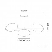 LAMPARA TECHO ELIPSE ELEGANCE S3 3xG9 - 4
