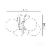 LAMPARA TECHO GLOBE ELEGANCE ASH 4xG9 - 4