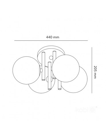 LAMPARA TECHO GLOBE ELEGANCE ASH 4xG9 - 4