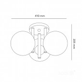 LAMPARA TECHO GLOBE ELEGANCE ASH 3xG9 - 3