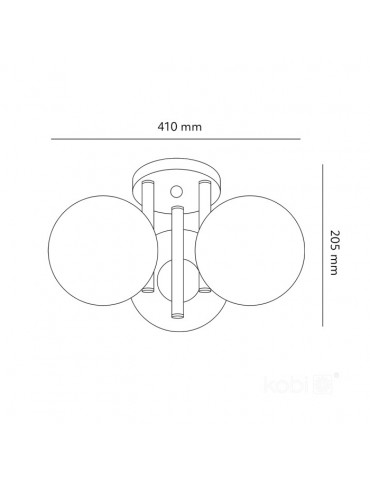 LAMPARA TECHO GLOBE ELEGANCE ASH 3xG9 - 3