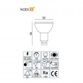 Bombilla LED dicroica GU10 1W 230V - 2