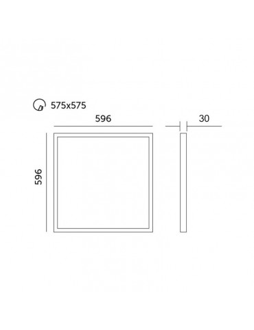 Panel LED empotrable Backlit 60x60cm 4320lm 36W 120lm/W - 3